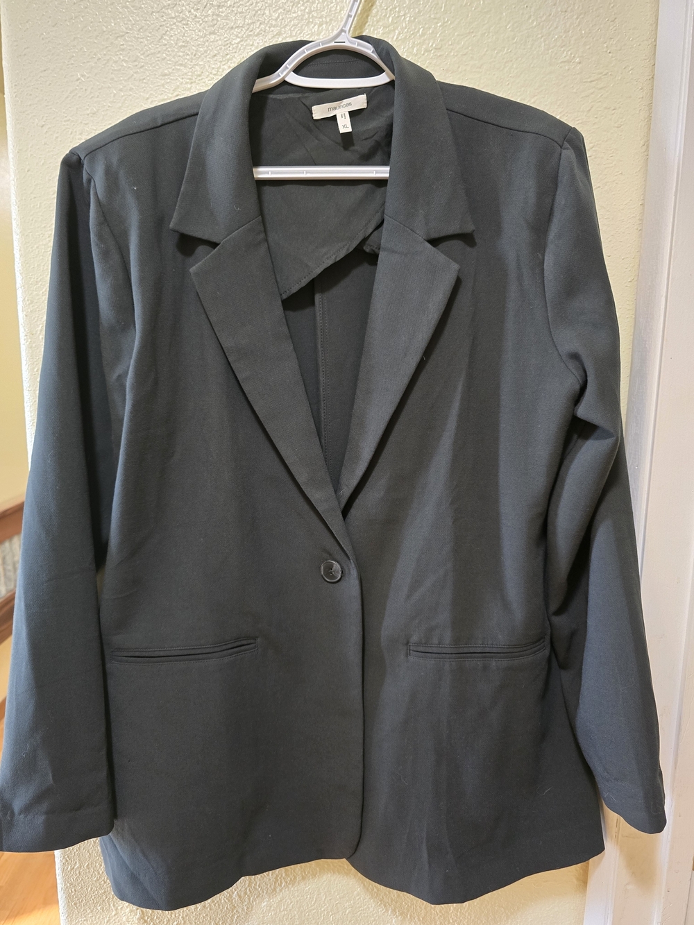 Maurices Black Single-Button Notch-Lapel Blazer
